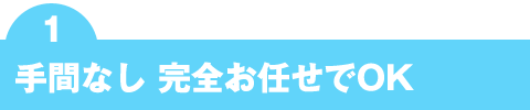 手間なし 完全お任せでOK